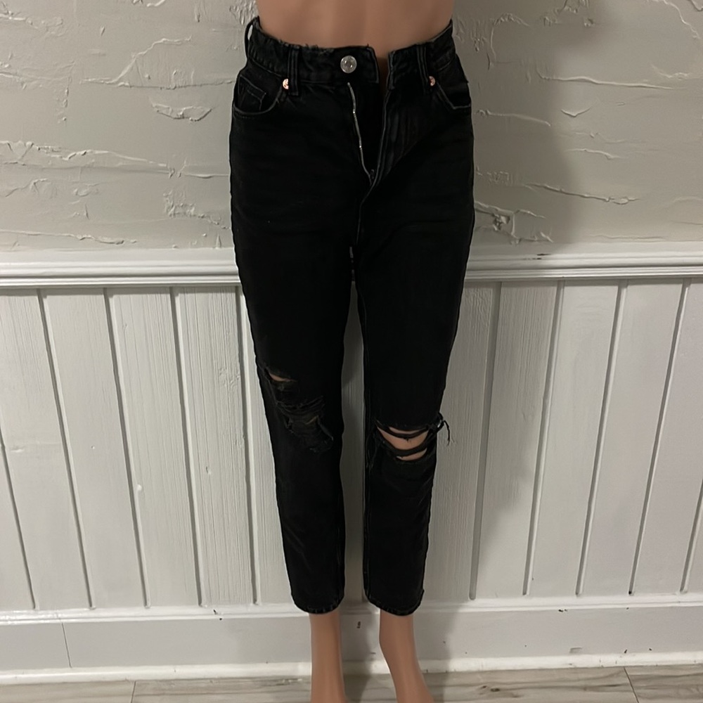 Zara NWT black high rise ankle fit